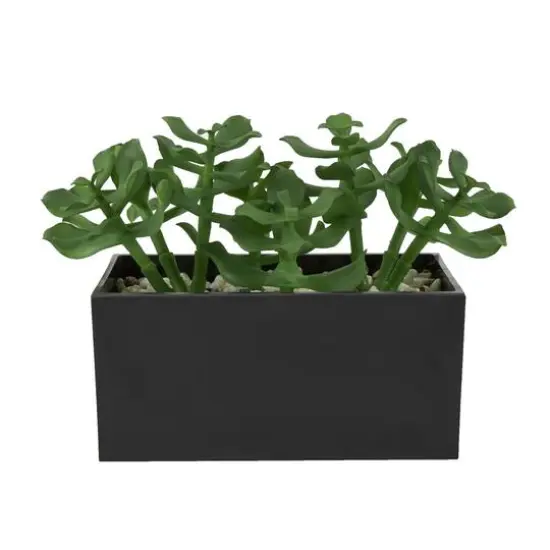 10" Green Foliage Artificial Plant with Black Pot {1}