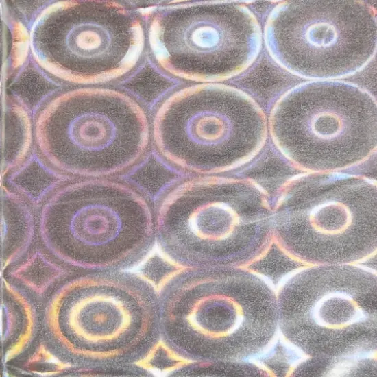 Feldman Silver Hologram Circle Stretch Knit Fabric {3}
