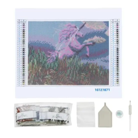 Purple Unicorn Diamond Art Kit by Make Market&reg; {3}