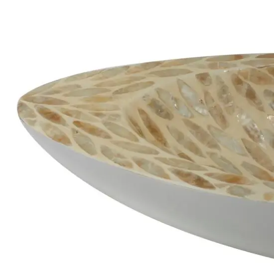 White Mother of Pearl Coastal Tray {6}