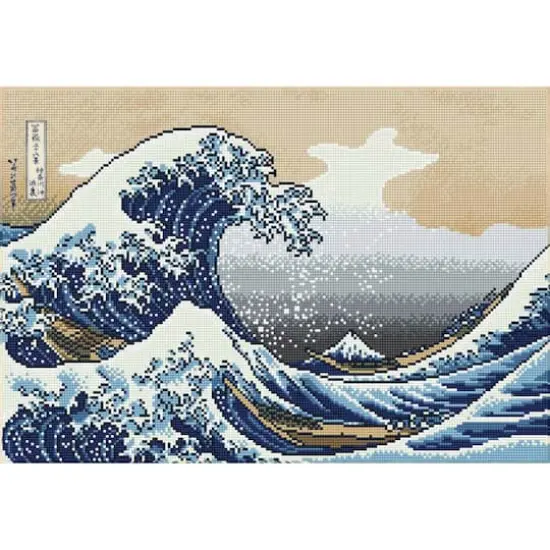 Diamond Dotz® Intermediate The Great Wave Off Kanagawa Diamond Art Painting Kit {3}