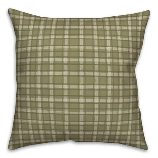 Green Multi Plaid Throw Pillow {3}