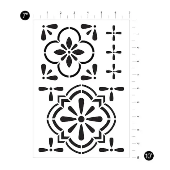Tile D&eacute;cor Effects Stencil Set by Craft Smart&reg; {4}