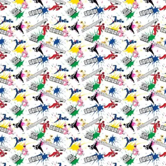 Hasbro Power Rangers Paint Splatter Cotton Fabric {3}