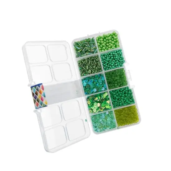 John Bead Mixed Sequins & Beads Kit Green {3}