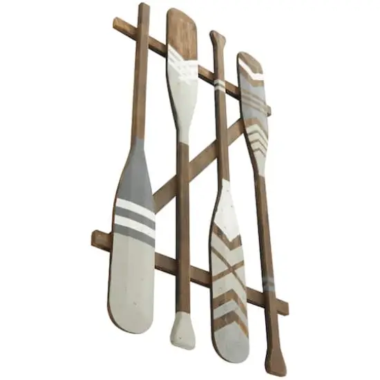 Gray Arrow & Stripe Patterned Wood Paddle Wall D&eacute;cor {6}