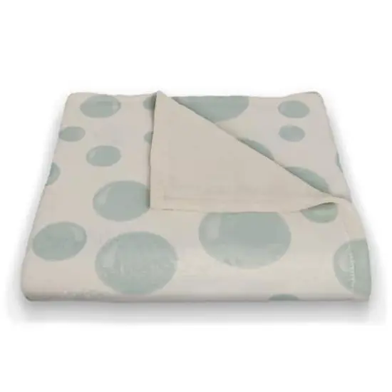 Bubbles All Over Coral Fleece Blanket White {3}