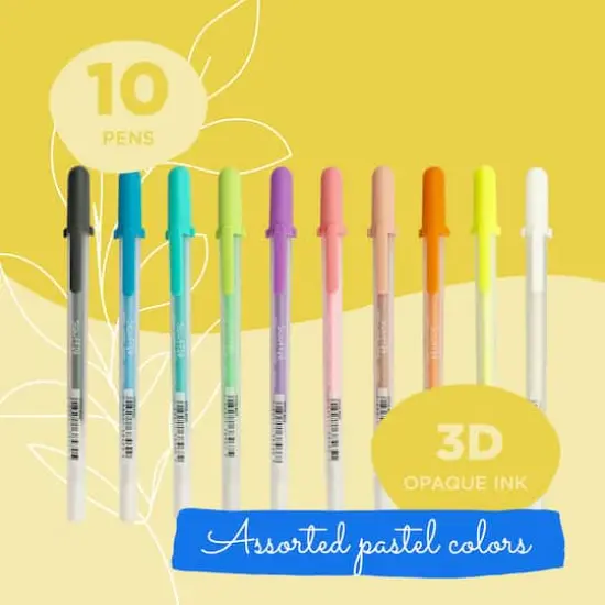 Sakura&reg; Souffle&trade; Pastels 10 Color Puffy 3D Opaque Ink Pen Set {4}