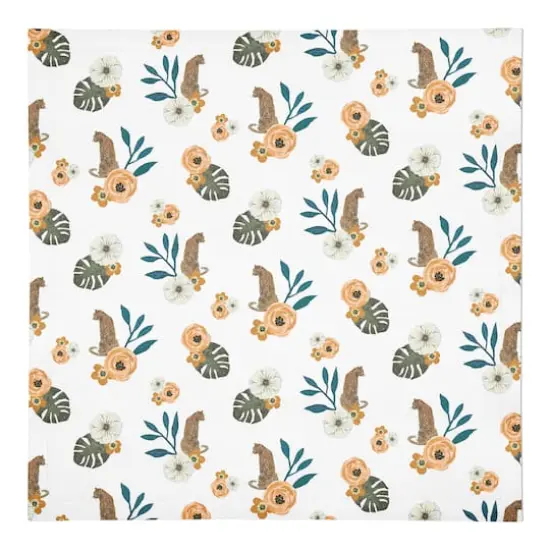 Tropical Jag Cotton Twill Napkin White {1}