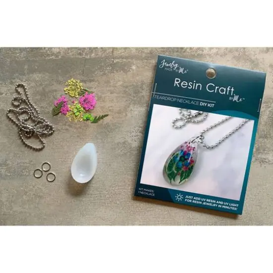 Jewelry Made By Me Resin Craft Flower Drop Pendant Mini Kit {3}