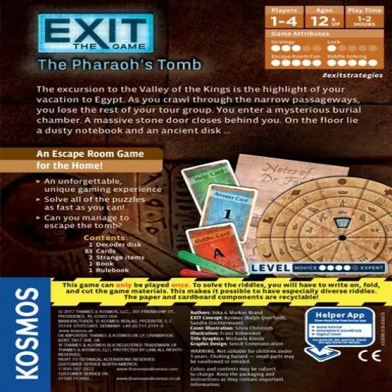 Thames & Kosmos EXIT: The Pharaoh's Tomb Game {3}