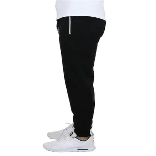 Galaxy by Harvic Men's Fleece-Lined Jogger Sweatpants With Zipper Pockets Black {3}