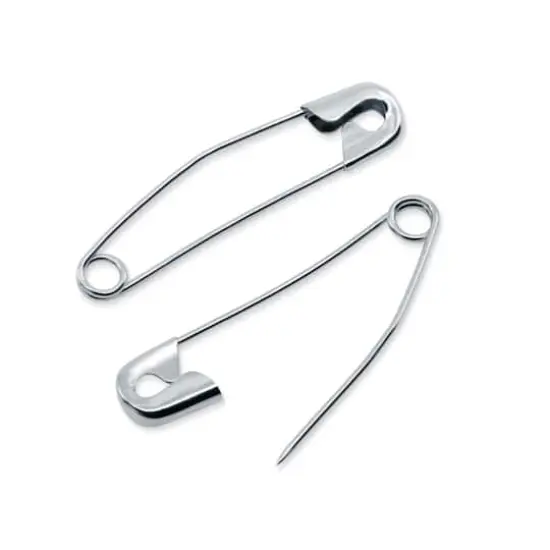 Dritz&reg; 1.5" Nickel-Plated Brass Curved Basting Pins, 75ct. {3}