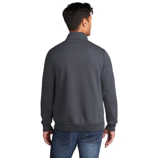 Port & Company&reg; Core Fleece 1/4 Zip Pullover Sweatshirt Heather Navy {6}