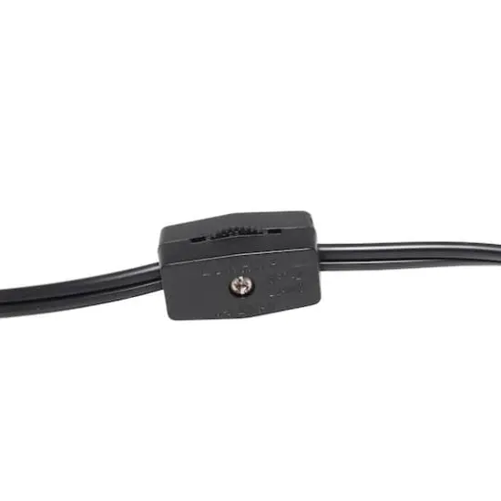 Simple Designs 14" Glass Table Lamp with Gray Fabric Shade Smoke/Gray {8}