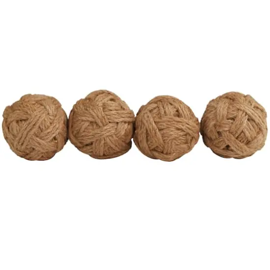 Brown Handmade Jute Orbs & Vase Filler Set {1}