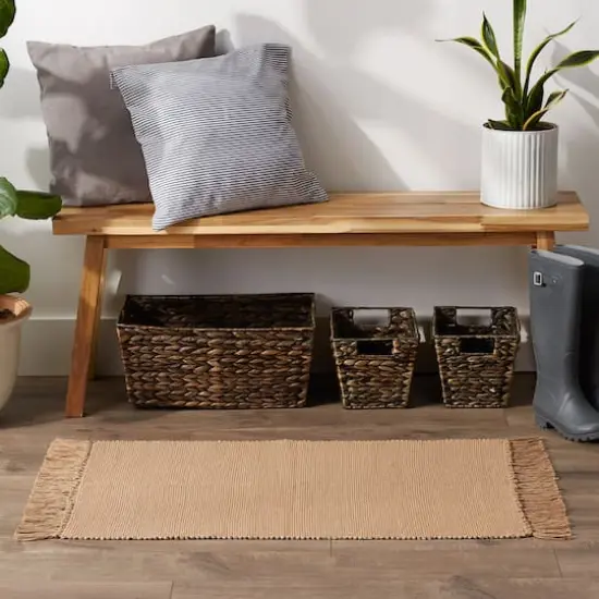 DII&reg; 2-Tone Ribbed Rug, 2ft. x 3ft. Stone/Off White {4}