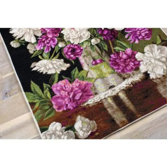 Luca-s Red And White Peonies Counted Cross Stitch Kit {4}