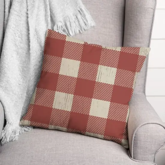 Red Buffalo Check Throw Pillow {4}