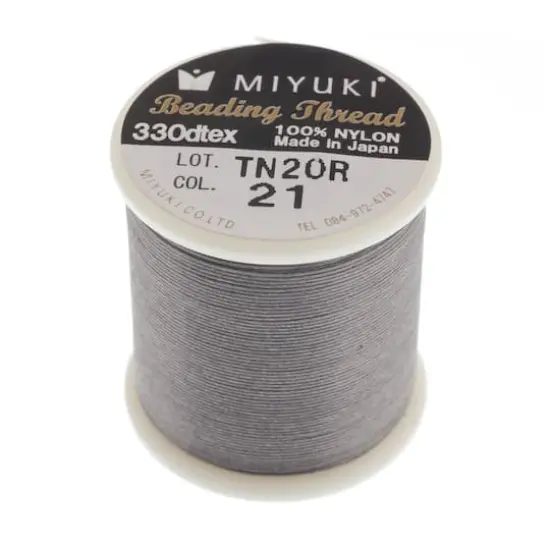 Miyuki&reg; Nylon Beading Thread, 50m Grey Smoke {1}