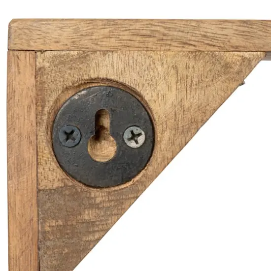 Hello Honey&reg; 28" Square Walnut Finish Reclaimed Wood Shelf with 16 Compartments {8}