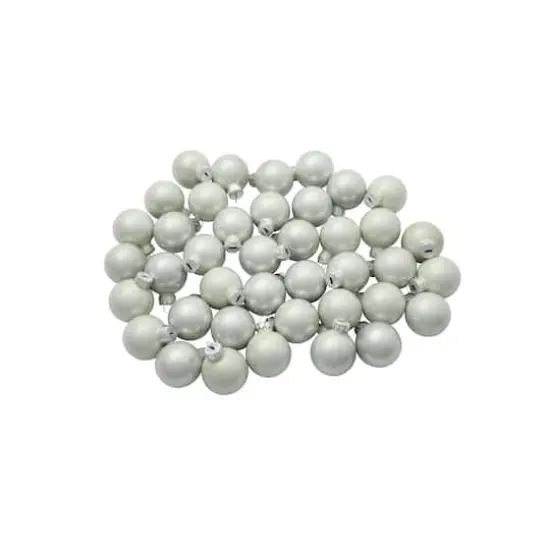 Whitehurst 40ct. 1.5" Pearl Glass Ball Ornaments White Pearl {3}