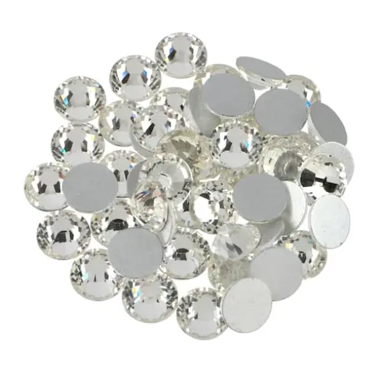SS38 Clear Round Flatback Glass Rhinestones, 432ct. by Bead Landing&trade; {1}
