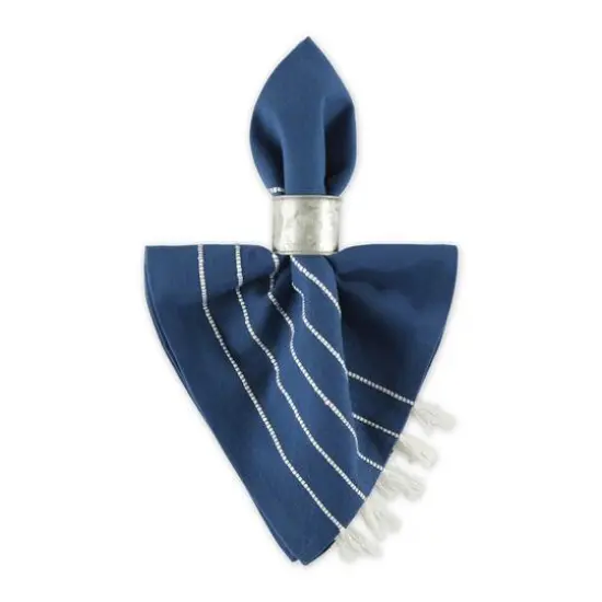 DII&reg; Striped Tassel Napkins, 4ct. Navy {7}