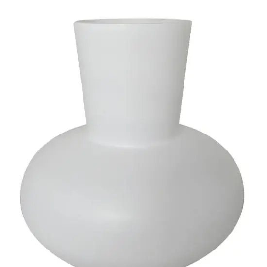 White Glass Trumpet Vase Set {7}