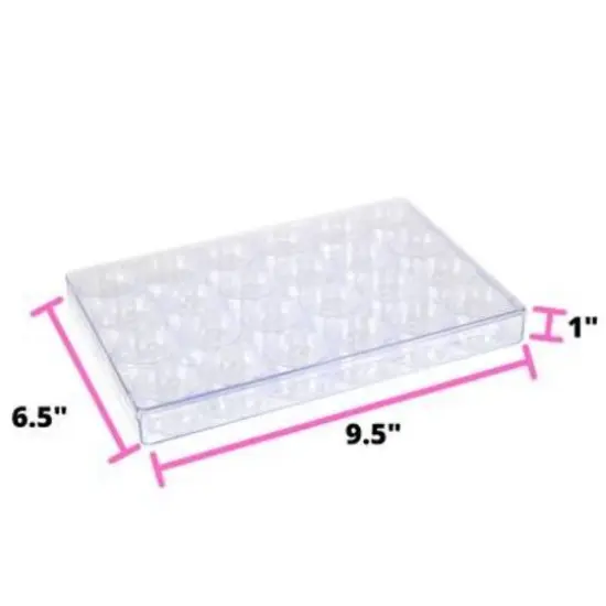 Everything Mary Large Plastic Bead Storage Organizer Box with 24 Jars {4}