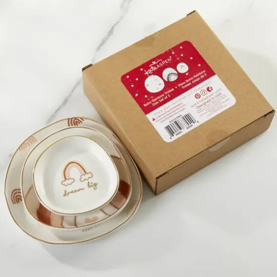 Kate Aspen Boho Rainbow Trinket Dish Set {9}