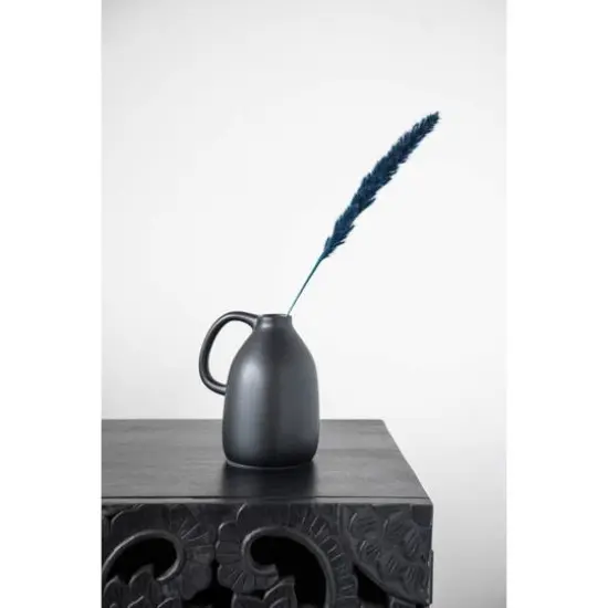 Hello Honey&reg; 8" Matte Black Dolomite Vase {3}