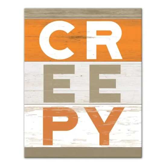 Creepy Wood Slats Canvas Wall Art {1}