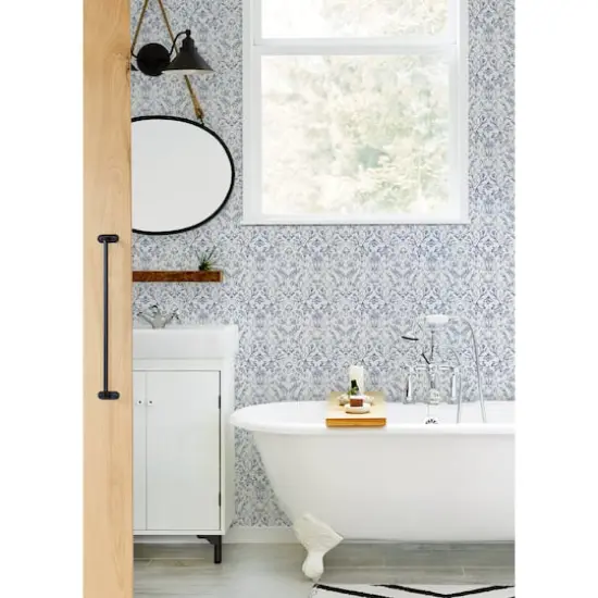 RoomMates Meadow Blue Peel & Stick Wallpaper {3}