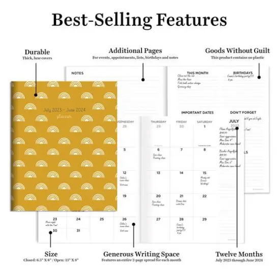 TF Publishing 2023-2024 Radiant Sun Medium Monthly Planner {6}