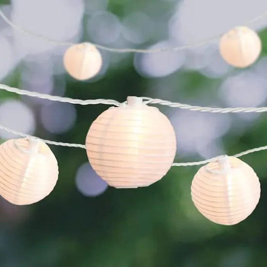 10ct. White Fabric Lantern&nbsp;String Lights By Ashland&trade; {4}