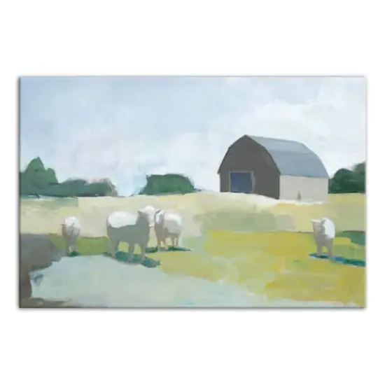 Barn Cows 20" x 30" Canvas Wall Art {1}