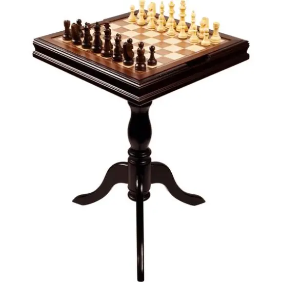 Toy Time Chess & Backgammon Pedestal End Table {3}