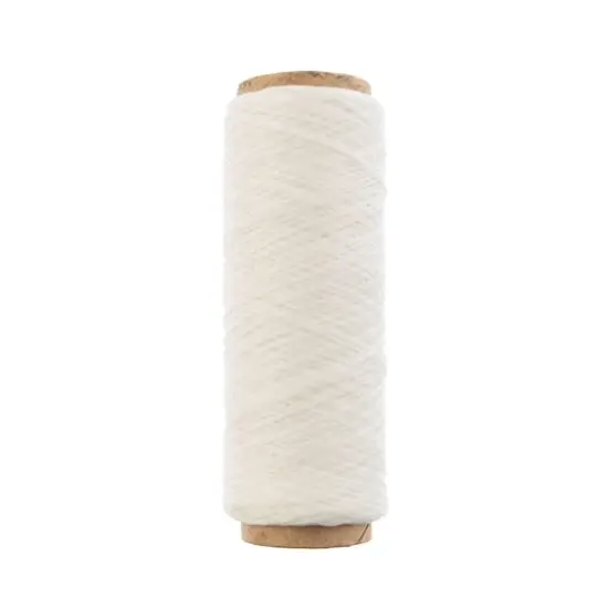 Gudebrod 0.015" 3 Ply Waxed Thread, 500ft. White {3}