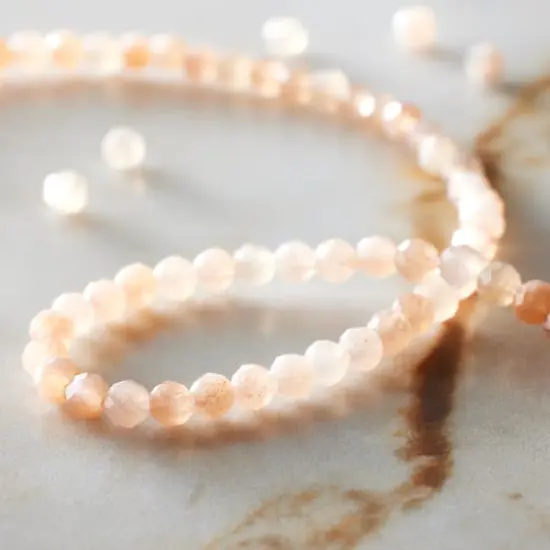 Pink Faceted Moonstone Round Beads, 2mm by Bead Landing&trade; {3}