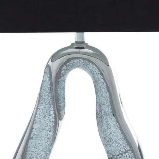 28" Silver Stoneware Glam Table Lamp, 2ct. {3}