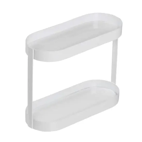 Honey Can Do White 2-Tier Metal Bathroom Counter Organizer Shelf {4}