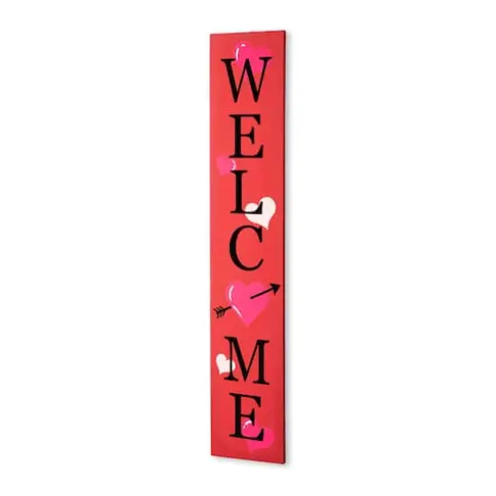 Glitzhome&reg; 36" Valentine's Wooden Welcome Porch Sign {1}