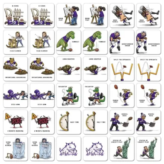 College Team Licensed Memory Match Game TCU Horned Frogs {4}