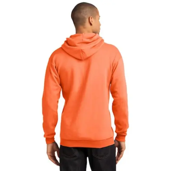 Port & Company® Neon Core Fleece Pullover Hooded Sweatshirt Neon Orange {6}