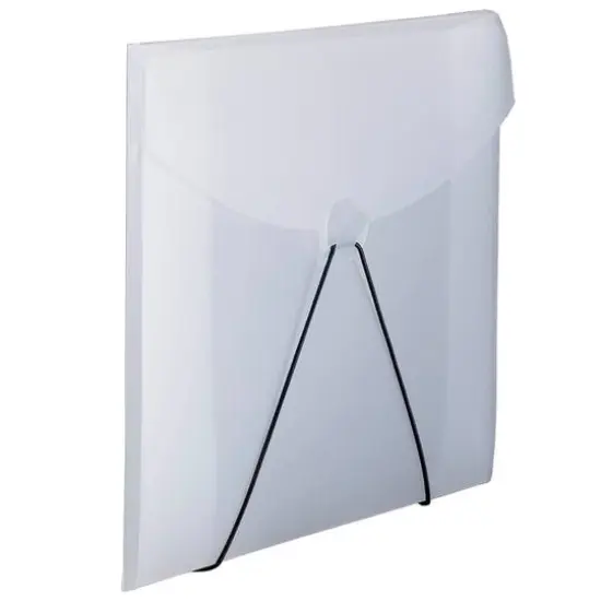 JAM Paper Clear Frosted 6.5" x 9.5" Plastic Portfolio {3}