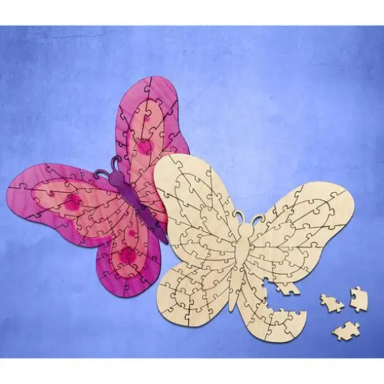 Leisure Arts&reg; Small Butterfly D.I.Y. Wood Puzzle {5}