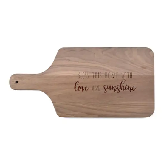 17" Love and Sunshine Walnut Paddle Cutting Board {1}