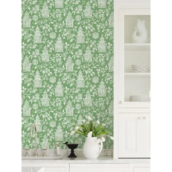 NuWallpaper Green Danson Peel & Stick Wallpaper {5}
