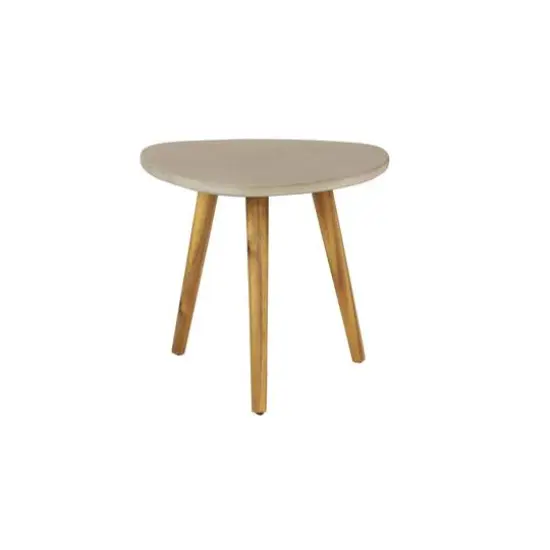 20" Gray Modern Outdoor Accent Table {5}